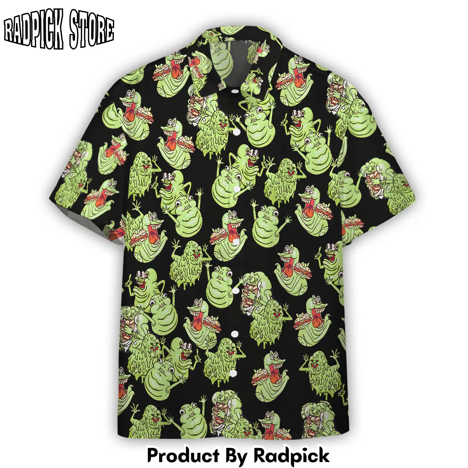 Radpick 3d ghostbusters green slimer custom hawaiian shirt rp292776